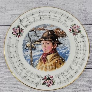 Royal Doulton Porcelain Plate "While Shepherds Watched"  Christmas Carols 1984